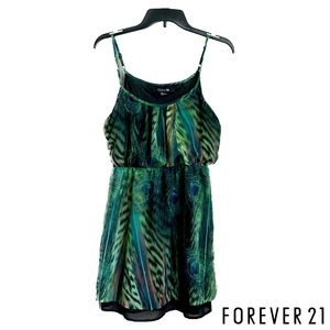 FOREVER 21 Mini Layered Peacock Dress - SZ MED